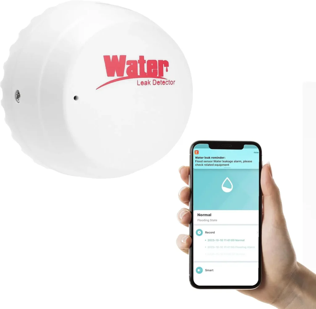 Smart Home Leak Detection and Automatic Water Shutoff: Protect Your Home from Water Damage 2 Smart Water Immersion Alarm GWIA1