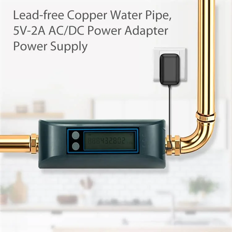 Renovation Woes: How Smart Technology Can Save Your Home from Water Damage 6 AquaNet-BD Smart Water Valve Lead-free Copper Water Pipe, 5V-2A AC/DC Power Adapter Power Supply