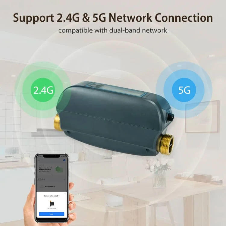 Renovation Woes: How Smart Technology Can Save Your Home from Water Damage 2 AquaNet-BD Smart Water Valve Support 2.4G & 5G Network Connection compatible with dual-band network